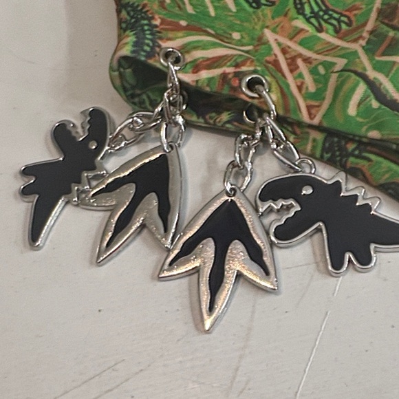 #30 Green Patterned Bikini with Silver Charms - Picture 5 of 5